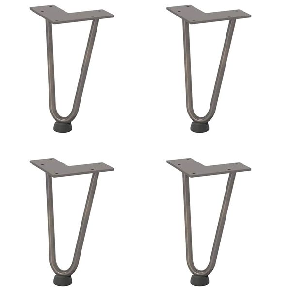 vidaXL Hairpin Legs for Coffee Table 4 pcs Natural Steel 20 cm Solid Steel