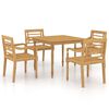 vidaXL 5 Piece Garden Dining Set Solid Teak Wood