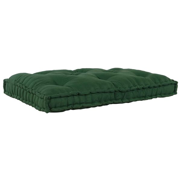 vidaXL Pallet Sofa Cushion Green Fabric