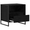 vidaXL Bedside Table Black Oak 50 x 39.5 x 50 cm Engineered Wood