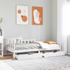 vidaXL Daybed with Drawers without Mattress White 90x200 cm Solid Wood