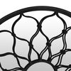 vidaXL Garden Mirror Black 60x3 cm Iron Round for Outdoor Use
