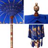 vidaXL Balinese Parasol Blue (180-190) x 260 cm Cotton and Wood