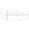 vidaXL Bed Frame without Mattress White Metal 180x200 cm Super King