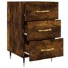 vidaXL Bedside Cabinet Smoked Oak 40x40x66 cm Engineered Wood