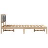 vidaXL Bed Frame Light Grey 120 x 200 cm Solid Pine Wood