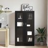 vidaXL Book Cabinet Black Oak 82.5 x 30.5 x 150 cm Engineered Wood