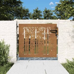 vidaXL Garden Gate 85 x 75 cm Powder-coated steel Black Lockable