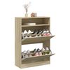 vidaXL Shoe Cabinet with 2 Flip-Drawers Sonoma Oak 80x34x116 cm