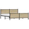 vidaXL Metal Bed Frame without Mattress Sonoma Oak 193x203 cm