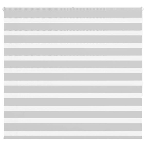 vidaXL Zebra Blind Light Grey 160x150 cm Fabric Width 155.9 cm Polyester