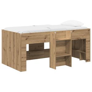 vidaXL Kids'High Bed Frame Artisan Oak 80 x 160 cm Engineered Wood