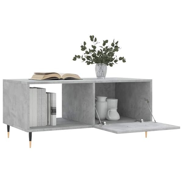 vidaXL Coffee Table Concrete Grey 90x50x40 cm Engineered Wood
