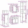 vidaXL Bathroom Furniture Set 4 pcs Sonoma Oak Engineered Wood