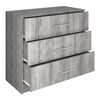 vidaXL Chest of Drawers Engineered Wood 71x35x68 cm Concrete