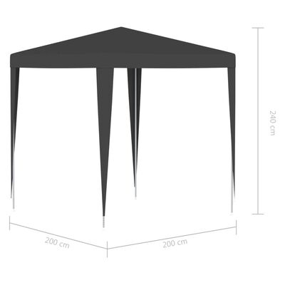 vidaXL Professional Party Tent 2x2 m Anthracite