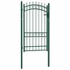 vidaXL Fence Gate with Spikes Steel 103x134.5 cm Green