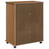 vidaXL Rolling Cabinet Honey Brown 63.5 x 39 x 79 cm Solid Pine Wood