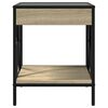 vidaXL Coffee Table with Infinity LED Sonoma Oak 40x40x49 cm