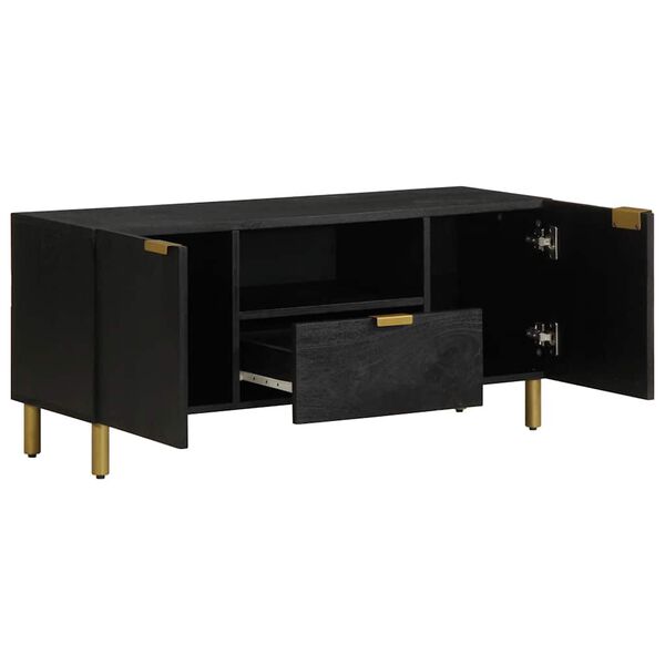 vidaXL TV Cabinet Black 105x33x46 cm Engineered Wood