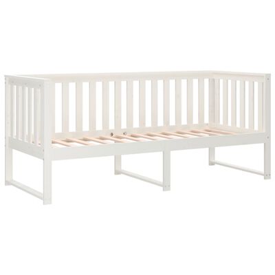 vidaXL Day Bed White 75x190 cm Solid Wood Pine