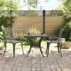 vidaXL 3 Piece Bistro Set Bronze Cast Aluminium
