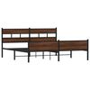 vidaXL Metal Bed Frame without Mattress Brown Oak 180x200 cm Super King