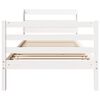vidaXL Bed Frame with Headboard without Mattress White 90x190 cm Single