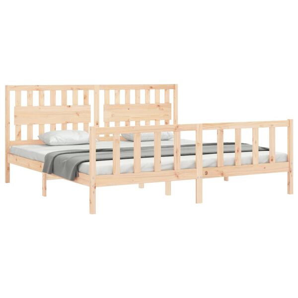 vidaXL Bed Frame without Mattress 200x200 cm Solid Wood Pine