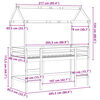 vidaXL Loft Bed with Ladder and Roof without Mattress 80x200 cm