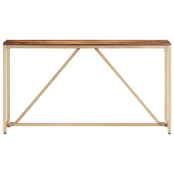 vidaXL Console Table 140x35x76 cm Solid Sheesham Wood