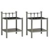 vidaXL Bedside Cabinet | Set of 2 | Grey and black