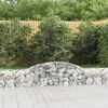 vidaXL Arched Gabion Baskets 2 pcs 300x30x40/60 cm Galvanised Iron