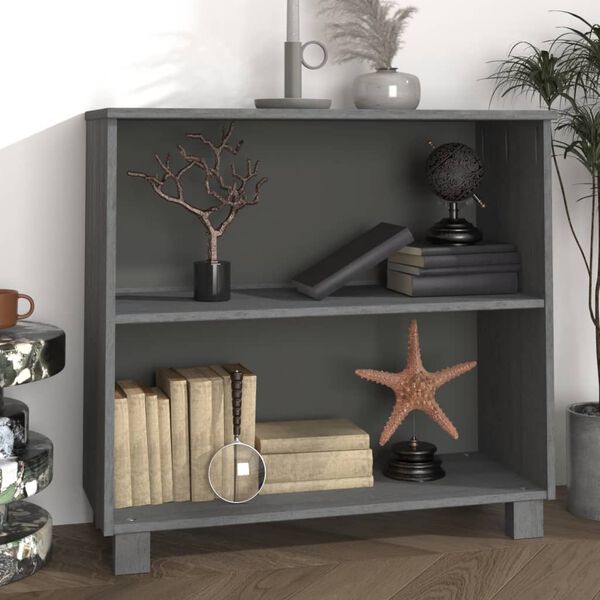 vidaXL Sideboard HAMAR Dark Grey 85x35x80 cm Solid Wood Pine