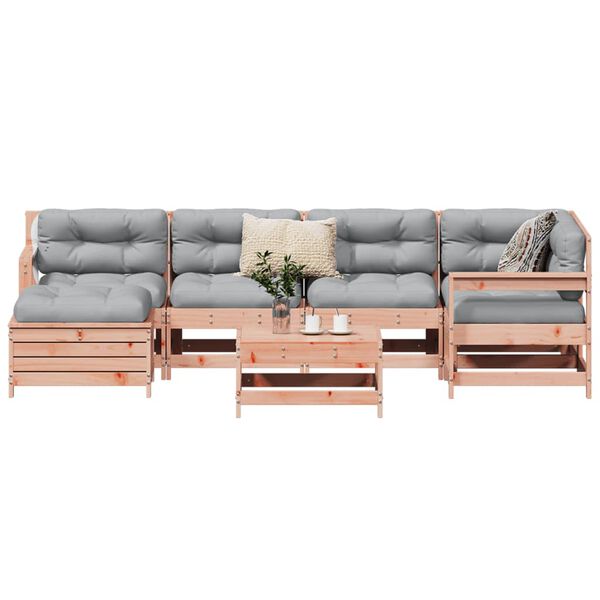 vidaXL 7 Piece Garden Sofa Set Solid Wood Douglas Fir