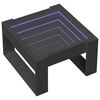 vidaXL Coffee Table with Infinity LED Black 50x53x30 cm