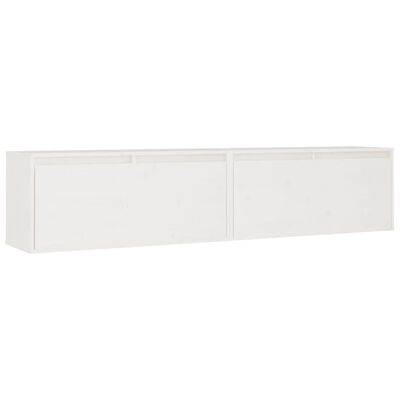 vidaXL Wall Cabinets 2 pcs White 80x30x35 cm Solid Wood Pine