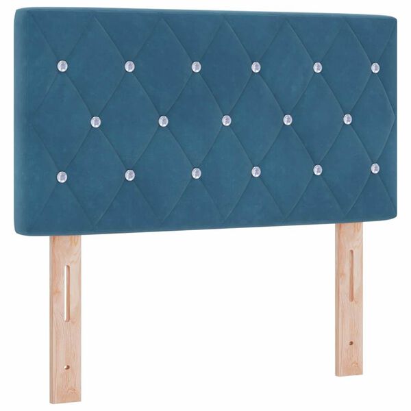vidaXL Headboard with Headboard Dark Blue 80 cm Faux Leather