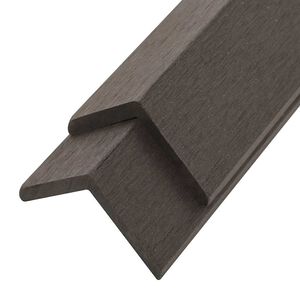 vidaXL 5 pcs Decking Angle Trims WPC 170 cm Dark Brown