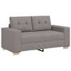 vidaXL Sofa 2 pcs Taupe 221 x 80 x 80 cm Fabric