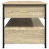 vidaXL Coffee Table Sonoma Oak 85x50x50 cm Engineered Wood and Metal