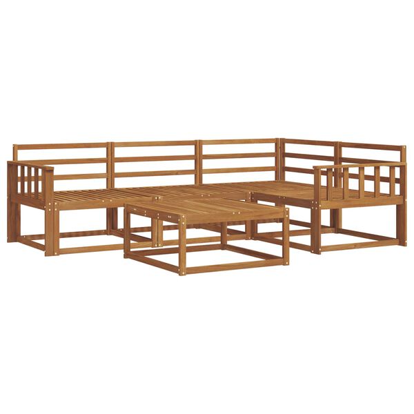 vidaXL Outdoor Sofa Set 5 pcs Natural Solid Acacia Wood