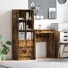 vidaXL Desk with Drawer 2 pcs Smoked Oak