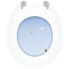 vidaXL Toilet Seat Blue 44 x 38 cm MDF board
