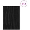 vidaXL Decor Panels 12 pcs Black Oak 15 x 21 x 0.27 cm Engineered Wood