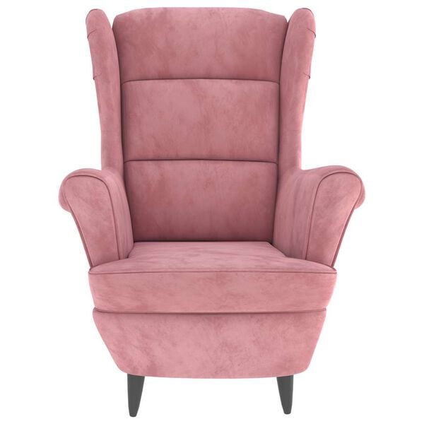 vidaXL Armchair Pink Velvet
