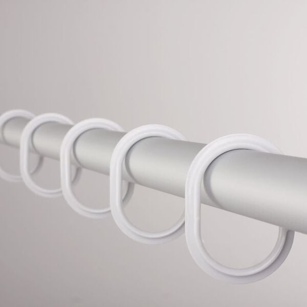 RIDDER Shower Curtain Rings White 49301