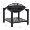 vidaXL Fire Pit with Poker 54x54x55 cm Steel