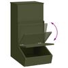 vidaXL Pig Feeder Olive Green 55 x 38 x 76 cm Cold-Rolled Steel