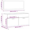 vidaXL Bathroom Cabinet with Mirror White Engineered Wood